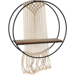 Dekohänger - Makramee - Ca. 32 X 10 X 72,5 Cm -Heimdekoration Angebote 244087 8720573231336 koopman macrameeregal mit boden 01
