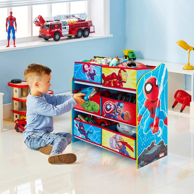 Marvel Spiderman - Regal Mit 6 Boxen 3 Marvel Spiderman - Regal Mit 6 Boxen