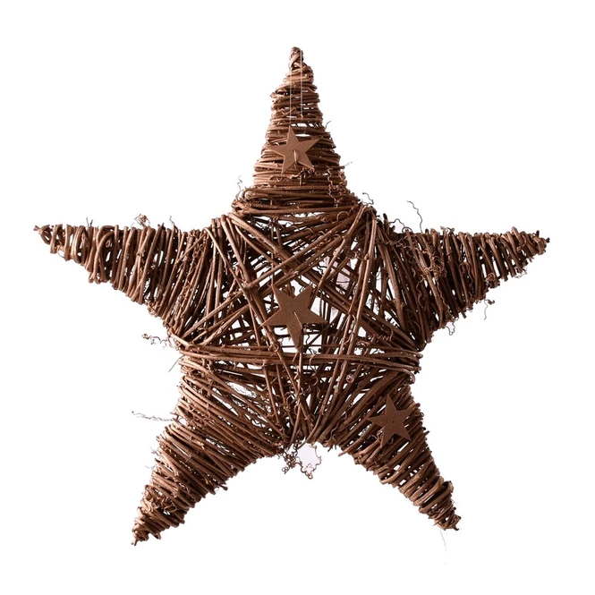 Rattan-Stern - Braun - Ca. 37 X 5 Cm 3 Rattan-Stern - Braun - Ca. 37 X 5 Cm