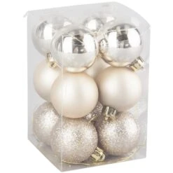 Christbaumkugeln - Ø = Ca. 4 Cm - 12 Stück -Heimdekoration Angebote 49