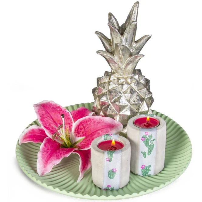 Kerzenhalter - Aus Zement - 6,5 X 6 Cm 5 Kerzenhalter - Aus Zement - 6,5 X 6 Cm – Bild 3