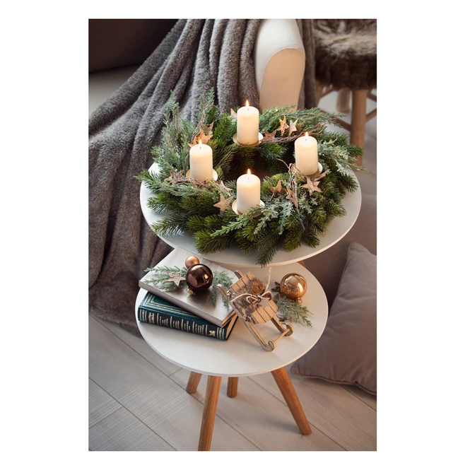 Halter Für Adventskerzen - Ca. 7 Cm - 4 Stück - Silber 3 Halter Für Adventskerzen - Ca. 7 Cm - 4 Stück - Silber