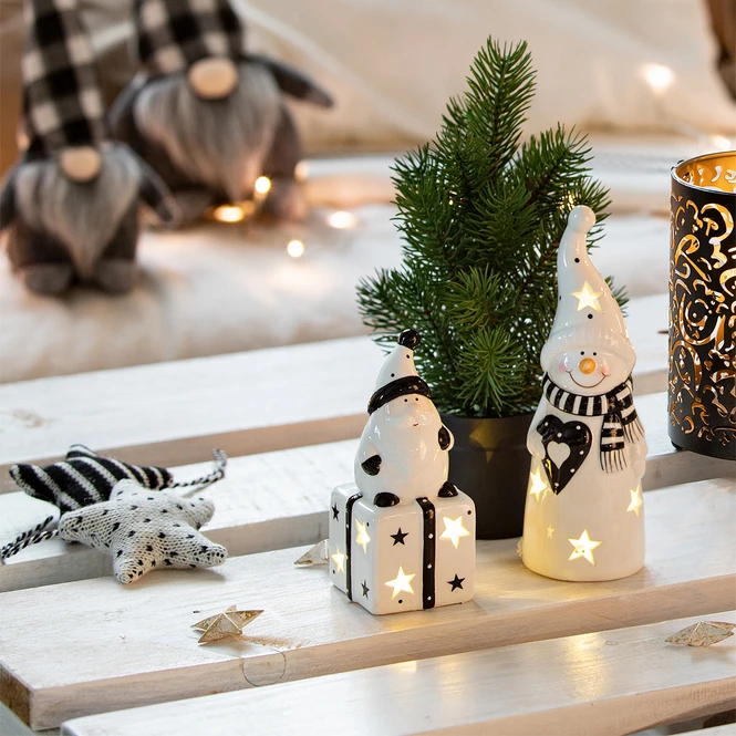 LED-Schneemann - Aus Dolomit - Ca. 6 X 6 X 18 Cm 4 LED-Schneemann - Aus Dolomit - Ca. 6 X 6 X 18 Cm – Bild 2