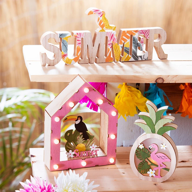 LED-Ananas - Aus Holz - Ca. 11,5 X 2,5 X 20 Cm 3 LED-Ananas - Aus Holz - Ca. 11,5 X 2,5 X 20 Cm