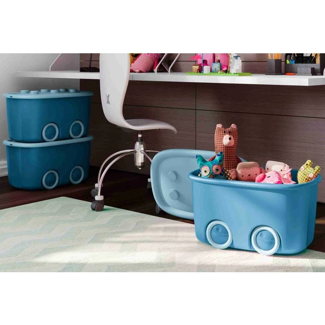 Keter KIS - Ordnungsbox Mit Rollen - Funny Box - Blau - 46 L 3 Keter KIS - Ordnungsbox Mit Rollen - Funny Box - Blau - 46 L