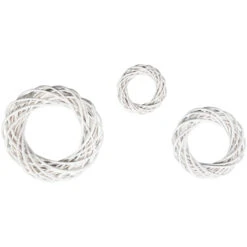 Dekokranz - Aus Weißer Spaltweide - Verschiedene Größen -Heimdekoration Angebote wei27