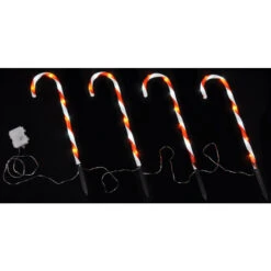 LED-Gartenstecker - Zuckerstangen - 4 Stück